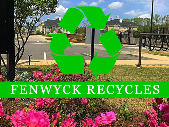 Fenwyck manor property with recycle symbol overlay at Fenwyck Manor Apartments, Virginia