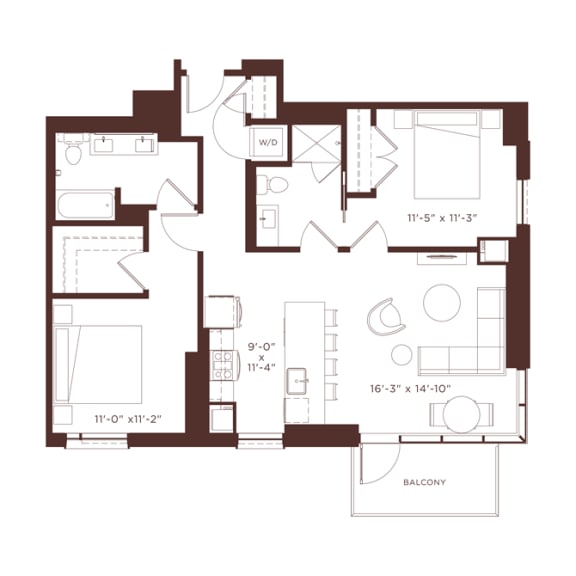 b1 Floorplan b1 Floorplan at North+Vine, Chicago