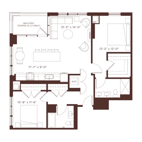 15 Floorplan 15 Floorplan at North+Vine, Chicago, IL