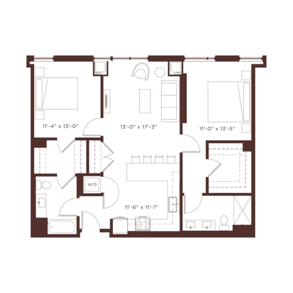 21 floorplan 21 floorplan at North+Vine, Chicago, IL