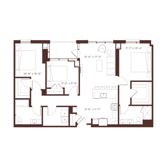 24 floorplan 24 floorplan at North+Vine, Chicago