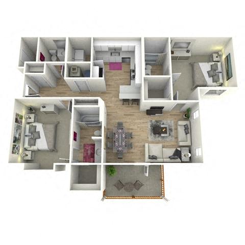 The Barnes FloorPlan at Manchester Place, Lithia Springs, 30122