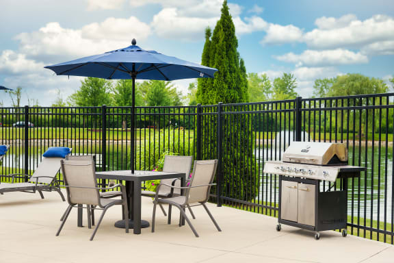 Poolside Grilling Stations at Foxboro Apartments, Wheeling, IL