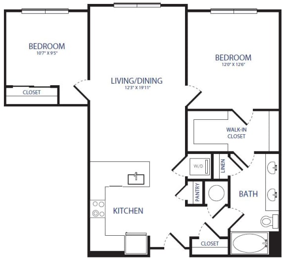 2BR 1BA