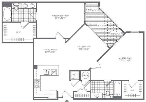 2BR 2BA