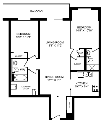 Two Bedroom Floor Plan