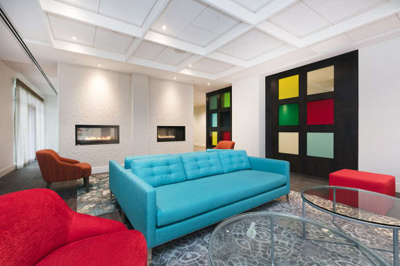 Lounge Area at Versus Apartments, Calgary, AB, T2R 1A8