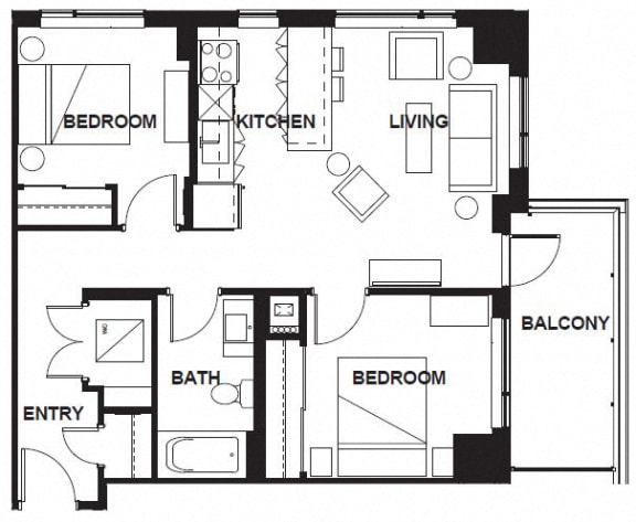 E-303-E-X04 FloorPlan E-303-E-X04 FloorPlan at VERSUS, Calgary, AB