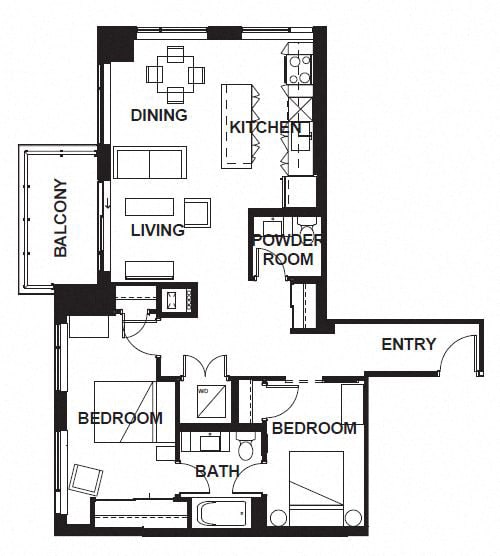 W-305-W-X05 FloorPlan W-305-W-X05 FloorPlan at VERSUS, Calgary