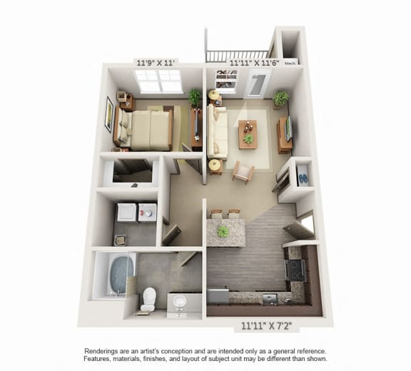 Woodview 1BR 1 BA 773sqft A2 Woodview 1BR 1 BA 773sqft A2