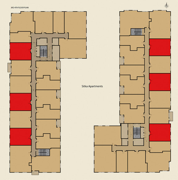 1A Unit Location - 3rd and 4th Floor