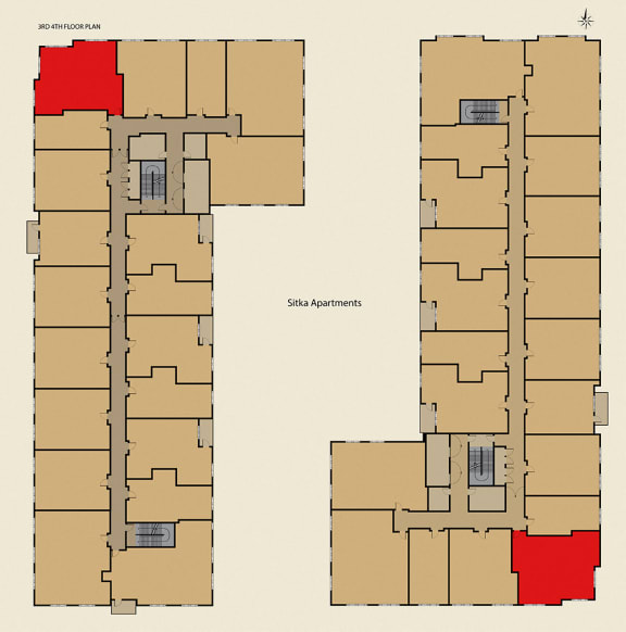 1D Unit Location - 3rd and 4th Floor