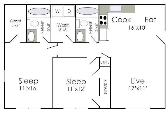 Monica Floor Plan at Helena Springs, Augusta, GA