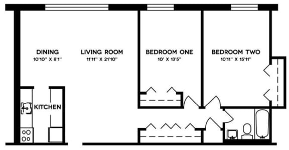 Two Bedroom Two Bedroom