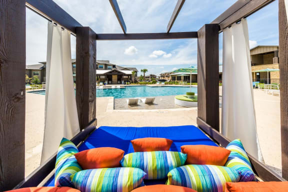 Outdoor Cabanas at Legacy Creekside Apartments, San Antonio, TX