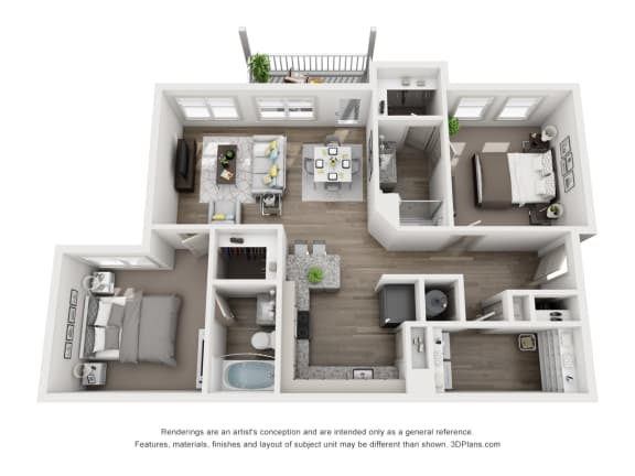 2 Bedrooms and 2 Bathrooms Floor Plans 2 Bedrooms and 2 Bathrooms Floor Plans at Sixes Ridge, Georgia, 30115