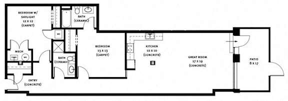 311 Floor Plan at Market Square Place, Pittsburgh, 15222