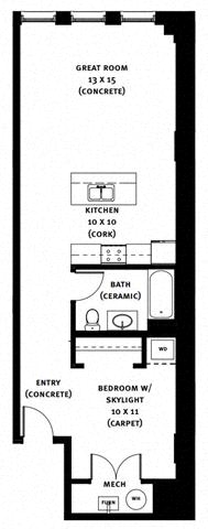 604 Floor Plan at Market Square Place, Pittsburgh, PA