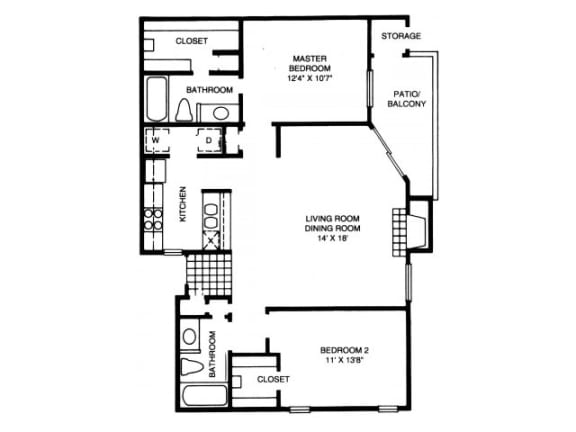 B10 Floor Plan at High Oaks, Texas, 78759