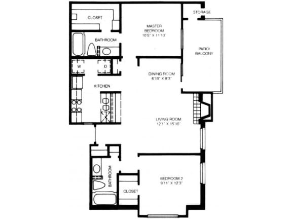 B7 Floor Plan at High Oaks, Austin, Texas