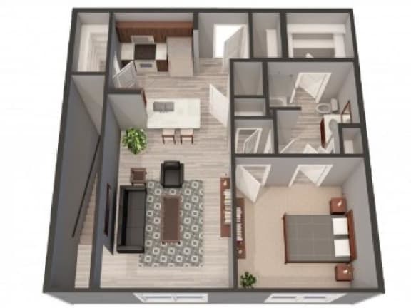1B Floor Plan 1B Floor Plan |Lofts at Zebulon