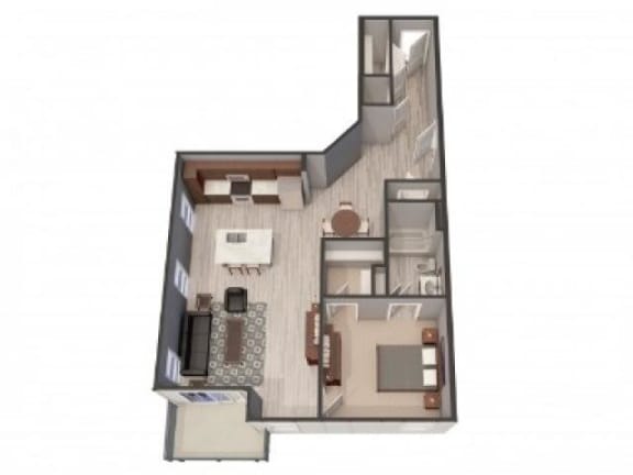 1E Floor Plan 1E Floor Plan |Lofts at Zebulon
