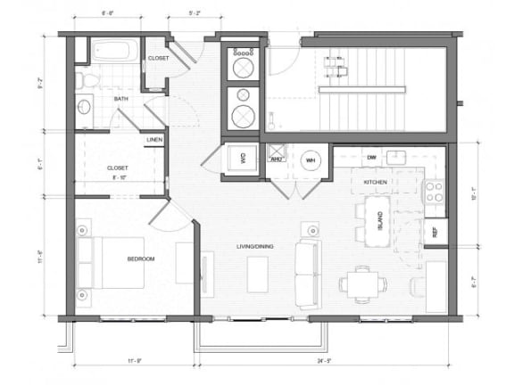 1Bedroom A Floor Plan| Merc