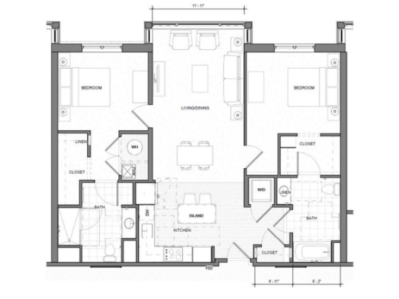 2BR Accessible Floor Plan| Merc