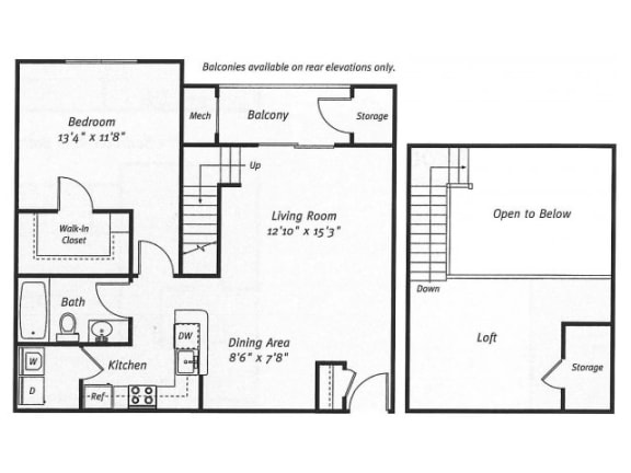 Assabet Floor Plan | Residences at Westborough