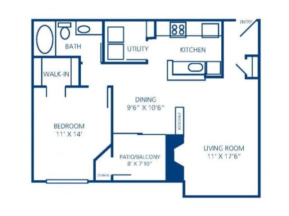 Topaz Floor Plan  at Stonelake at the Arboretum, Texas
