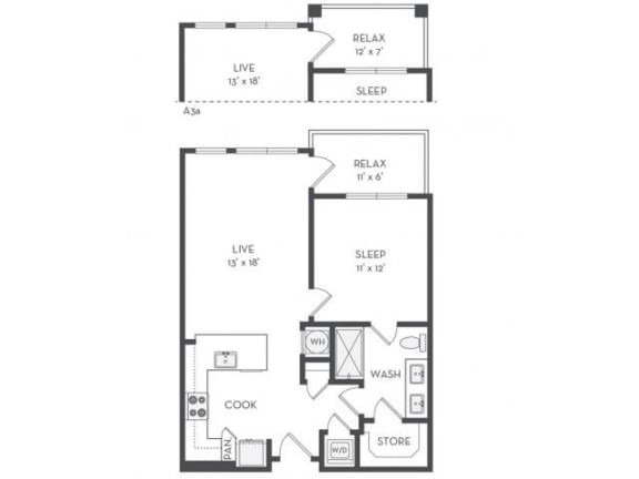 A2 Floor Plan A2 Floor Plan at The District at Rosemary, Sarasota, Florida