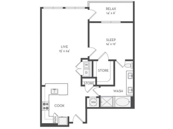 A8 Floor Plan A8 Floor Plan at The District at Rosemary, Sarasota, FL