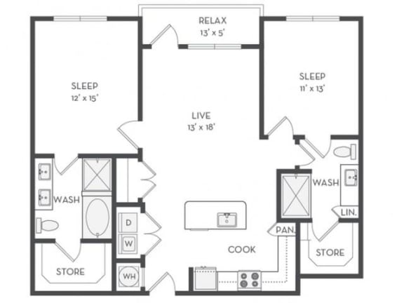 B1 Floor Plan B1 Floor Plan at The District at Rosemary, Sarasota, Florida