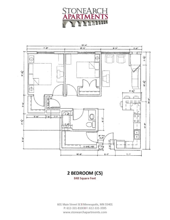 Stone Arch I Floorplan, Minneapolis, Minnesota