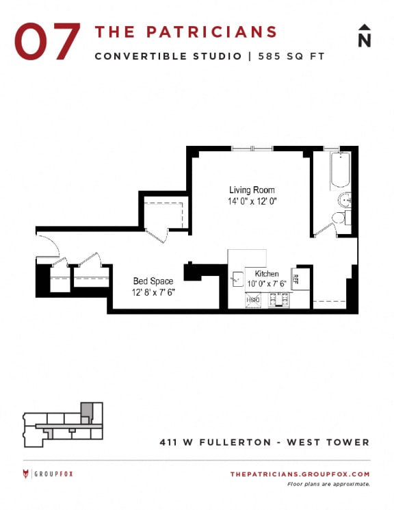 Group Fox - The Patricians - Convertible Floor plan