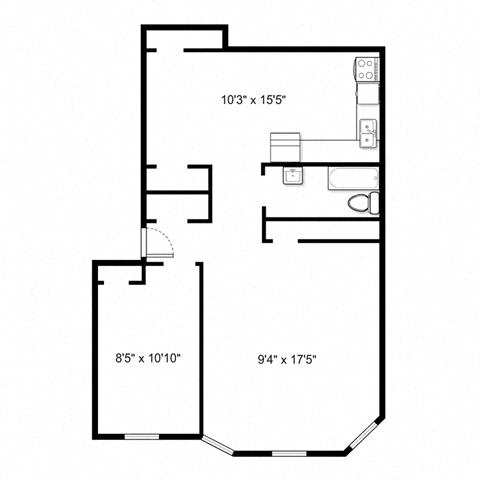 The Pelham - One Bed Floorplan