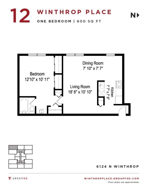 Winthrop Place - One Bedroom
