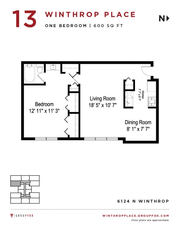 Winthrop Place - One Bedroom