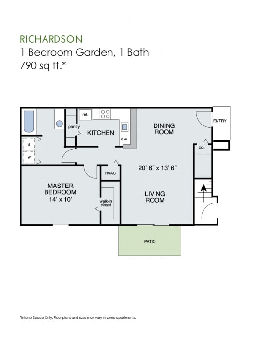 1 bedroom garden