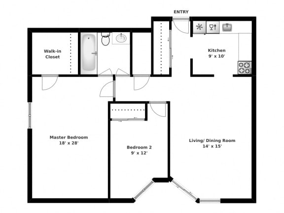 2 bed, 1 bath, generous suites with balcony access at Britannia By The Bay in Ottawa, ON