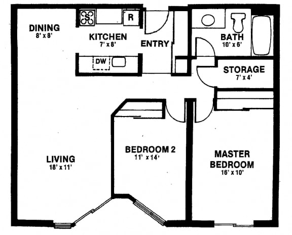 2 bed, 1 bath, spacious apartments with balconies at Britannia By The Bay in Ottawa, ON
