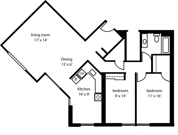 2 bed, 1 bath, contemporary style apartments at Britannia By The Bay in Ottawa, ON