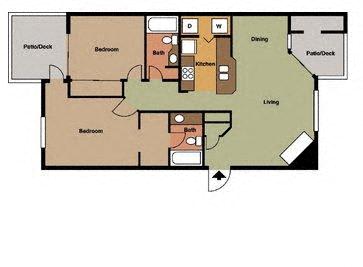 Evergreen Floor Plan at Wellington Farms, North Carolina, 28212