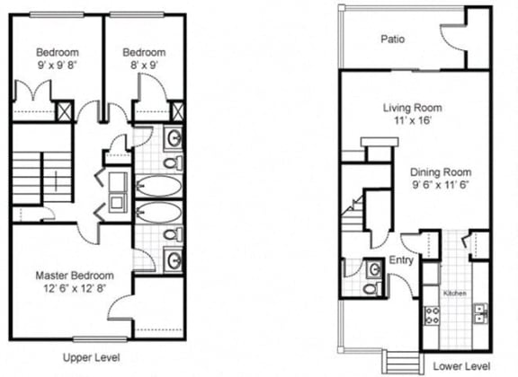 3 Bedroom, 2.5 Bath Townhome at Emory Woods Apartments, Durham, NC, 28205.