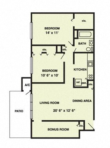 B5 Floor Plan at The Palms, Charleston