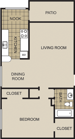 A2 Floor Plan at Lexington on the Green, Raleigh, 27604