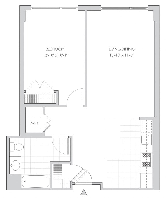 Floor Plan  one-bedroom apartment floor plan