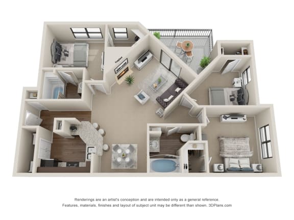 C1 Windjammer Floor Plan at The Legends at Eagle Mountain Lake, Texas