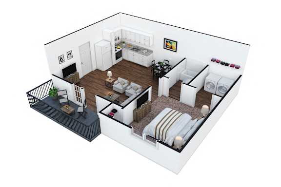 1 bed 1 bath B at Sanctuary Apartments & Townhomes, Augusta