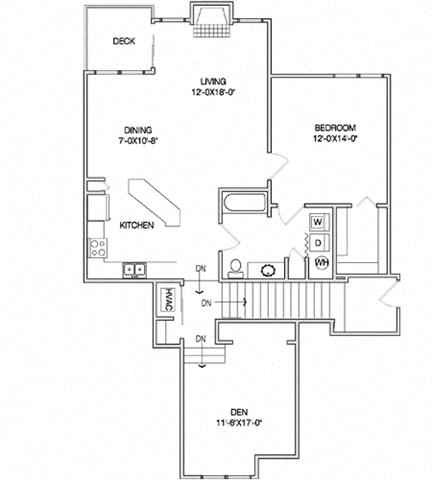 1 bedroom with Den